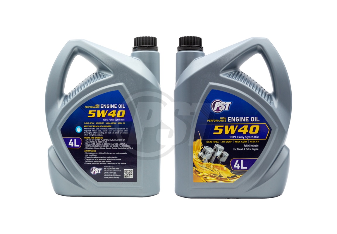 PST Engine Oil 5W40 (100% Fully Synthetic) 4L - Pro Fill